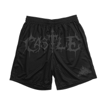 Load image into Gallery viewer, CASTLE LOGO SHORTS BLACK/GREY
