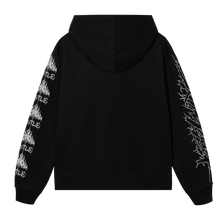 Load image into Gallery viewer, SOLEMN RED ZIP HOODIE BLACK
