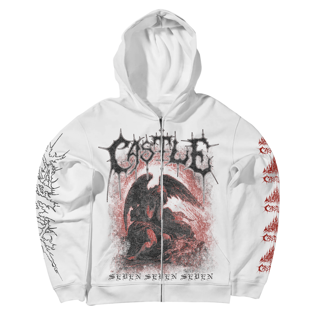 SOLEMN ZIP HOODIE WHITE