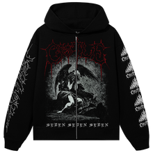 Load image into Gallery viewer, SOLEMN ZIP HOODIE BLACK
